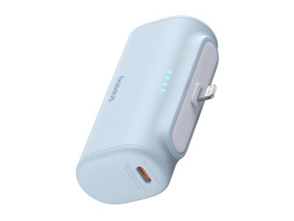89883 baseus powerbanka kompaktna lightning 20 w 5000 mah kabel usb c modra