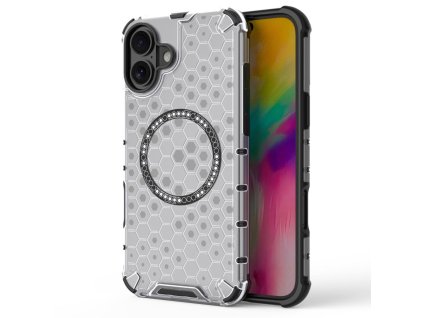 90213 techsuit honeycomb shield magsafe ochranny obal na iphone 16 biely