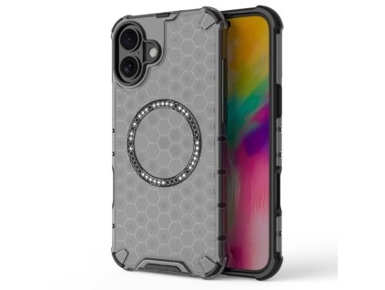 90210 techsuit honeycomb shield magsafe ochranny obal na iphone 16 cierny