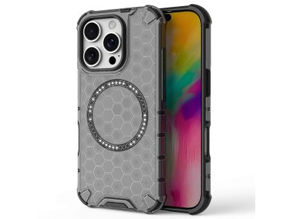 90216 techsuit honeycomb shield magsafe ochranny obal na iphone 16 pro cierny