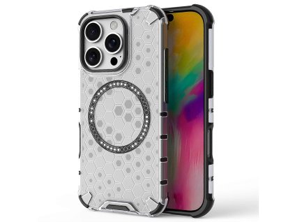 90225 techsuit honeycomb shield magsafe ochranny obal na iphone 16 pro max biely