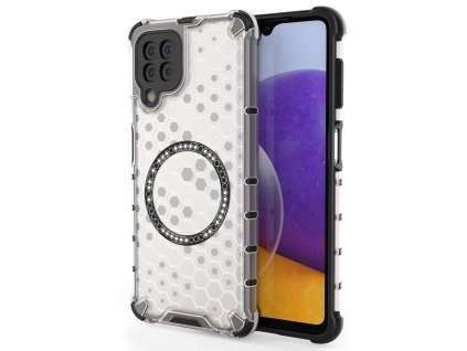 90069 techsuit honeycomb shield magsafe ochranny obal na samsung galaxy a22 5g biely