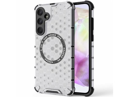 90105 techsuit honeycomb shield magsafe ochranny obal na samsung galaxy a35 5g biely