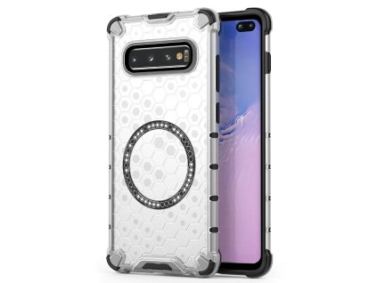 90063 techsuit honeycomb shield magsafe ochranny obal na samsung galaxy s10 plus biely