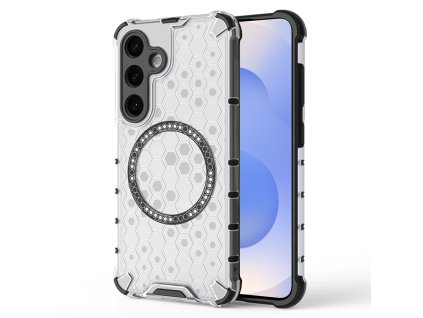 90123 techsuit honeycomb shield magsafe ochranny obal na samsung galaxy s25 biely