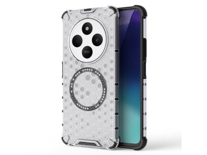 90003 techsuit honeycomb shield magsafe ochranny obal na xiaomi redmi 14c poco c75 biely
