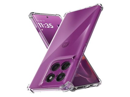 90237 2 techsuit shockproof clear silicone silikonovy ochranny obal na motorola edge 60 pro priehladny