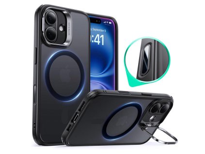 90486 esr classic hybrid halolock puzdro so stojanom pre iphone 16 matne cierne