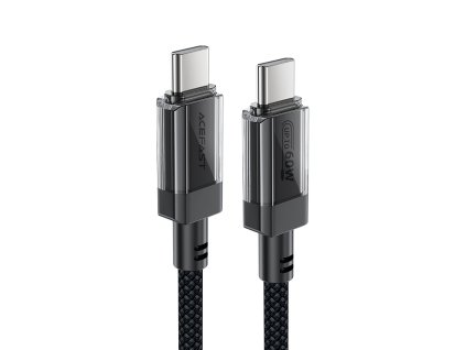 91164 acefast datovy kabel type c na type c 60 w rychle nabijanie 1 2 m cierny