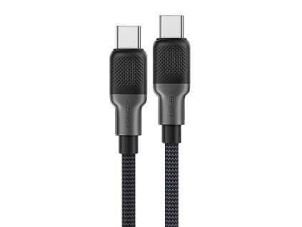 91167 acefast datovy kabel type c na type c 60 w rychle nabijanie 1 2 m cierny