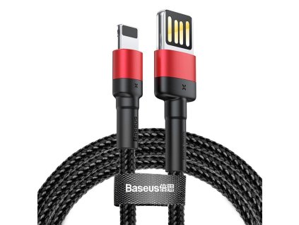 90957 baseus datovy kabel cafule special edition usb na lightning 480 mbps 2 4 a 1 m cierno cerveny