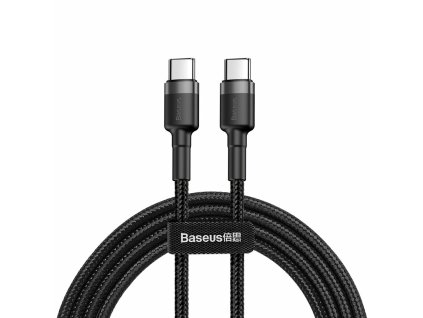 90870 baseus datovy kabel cafule type c na type c 60 w 20 v 3 a 2 m cierno sivy