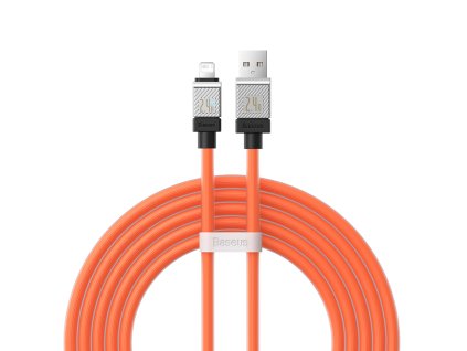90879 baseus datovy kabel coolplay usb na lightning rychle nabijanie 2 4 a 2 m oranzovy