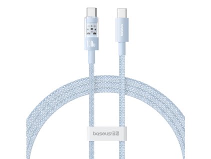 91113 baseus datovy kabel gem type c na type c super rychle nabijanie 100 w 1 m modry galaxy blue