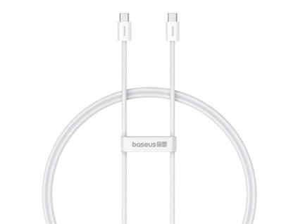 90936 baseus datovy kabel type c na type c 30 w 1 m biely moon white