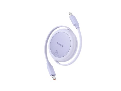 91110 baseus mini navijaci datovy kabel free2pull type c na type c 60 w 1 m fialovy nebula purple