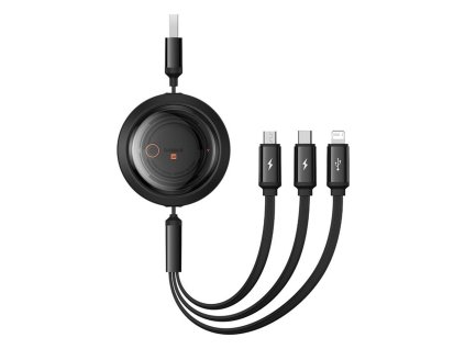 91092 baseus navijaci datovy kabel free2draw usb na usb c lightning micro usb 100 w 1 1 m cierny cluster black