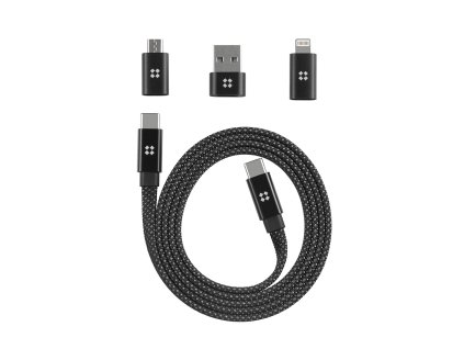 91176 edizard magneticky datovy kabel type c na type c 240 w plochy spiralovy dizajn 480 mbps 1 m cierny