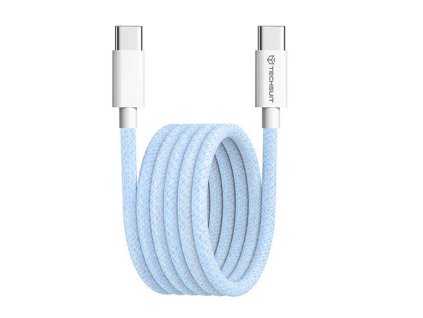 91461 techsuit datovy kabel pre apple android a usb c superrychle nabijanie pd60w flexibilny odolny 1 m modry