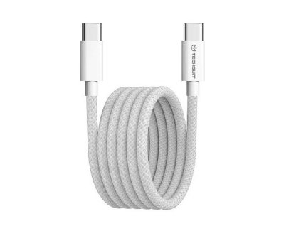 91455 techsuit datovy kabel pre apple android a usb c superrychle nabijanie pd60w flexibilny odolny 1 m sivy