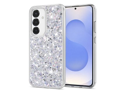 90741 2 techsuit sparkly glitter kryt na samsung galaxy s25 biely
