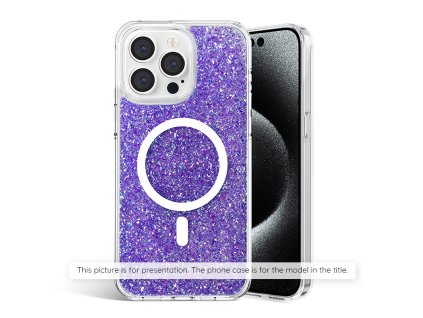 90765 techsuit sparkly glitter kryt na samsung galaxy s25 plus fialovy