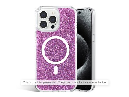 90768 techsuit sparkly glitter kryt na samsung galaxy s25 plus purpurovy