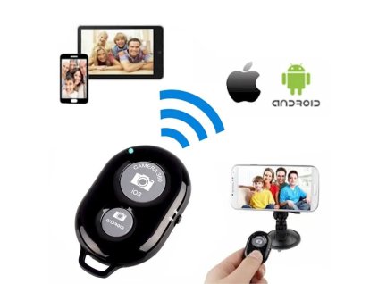 90786 techsuit bluetooth dialkove ovladanie pre selfie 360 kameru ios a android bateria cr2032 cierne
