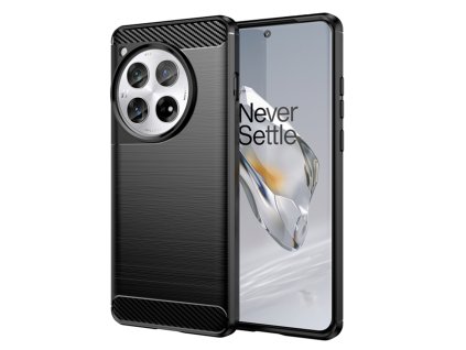 91671 techsuit carbon silicone puzdro na oneplus 12 cierne
