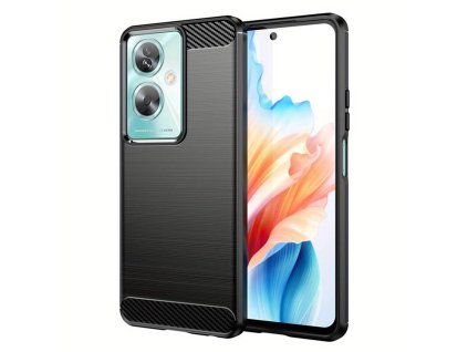 91659 techsuit carbon silicone puzdro na oppo a79 5g oneplus nord n30 se cierne