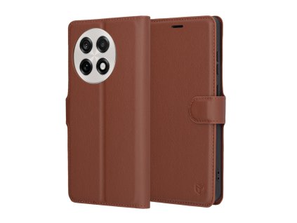 92535 techsuit leather folio puzdro na oneplus 13r hnede