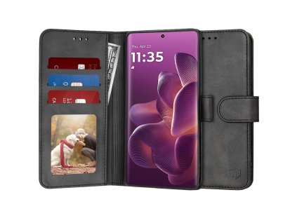 92619 techsuit diary book otvaracie puzdro na motorola edge 60 pro cierne