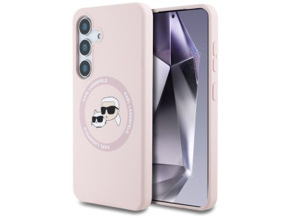 96963 karl lagerfeld silicone double heads kryt pre samsung galaxy s25 ruzovy