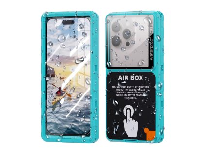 93594 shellbox airbox waterproof ip68 univerzalne vodotesne puzdro pre telefony do 6 9 max hlbka 15 mm modre