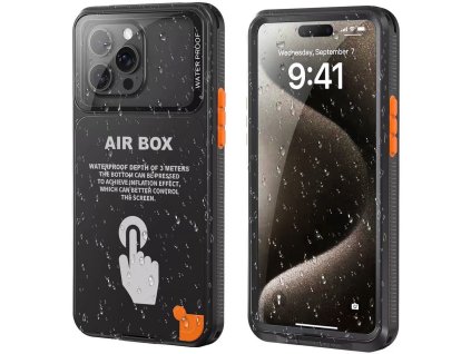 93585 shellbox airbox waterproof ip68 vodotesne puzdro pre iphone 12 pro max 13 pro max 14 pro max 15 pro max 16 pro max 15 16 6 7 cierne