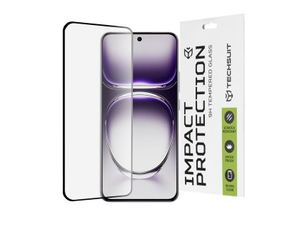 94614 techsuit 111d full cover full glue glass 3d curved screen zakrivene ochranne sklo pre oppo reno12 cierne