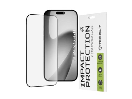 93384 2 techsuit 111d full cover full glue glass ochranne sklo pre iphone 17 cierne