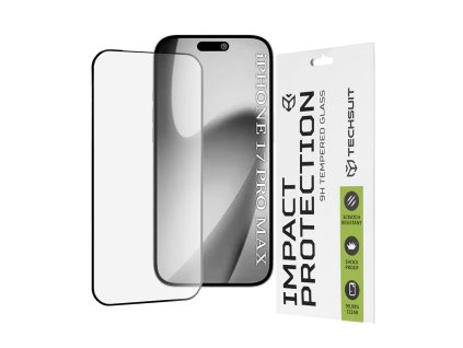 93390 2 techsuit 111d full cover full glue glass ochranne sklo pre iphone 17 pro max cierne