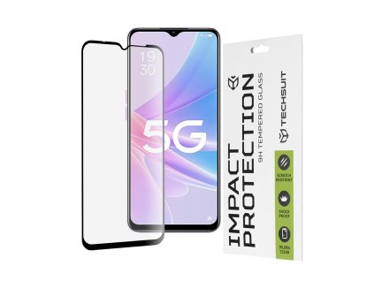 93690 techsuit 111d full cover full glue glass ochranne sklo pre oppo a58 5g a78 5g cierne