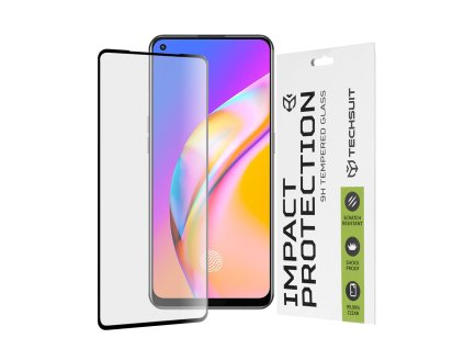 93663 techsuit 111d full cover full glue glass ochranne sklo pre oppo a74 4g a94 a95 find x5 lite reno5 lite reno5 z reno7 5g realme 9 4g 9 pro cierne
