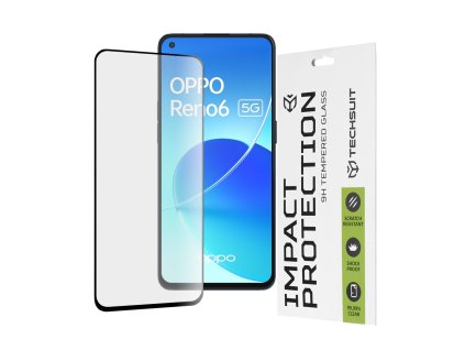 93657 techsuit 111d full cover full glue glass ochranne sklo pre oppo reno6 5g mediatek cierne