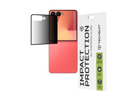93618 2 techsuit 111d privacy full glue ochranne privatne sklo predny displej pre samsung galaxy z flip7 cierne