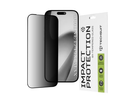 93402 2 techsuit 111d privacy full glue ochranne privatne sklo pre iphone 17 pro max cierne
