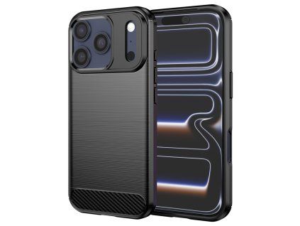 93366 techsuit carbon silicone kryt pre iphone 17 pro cierny