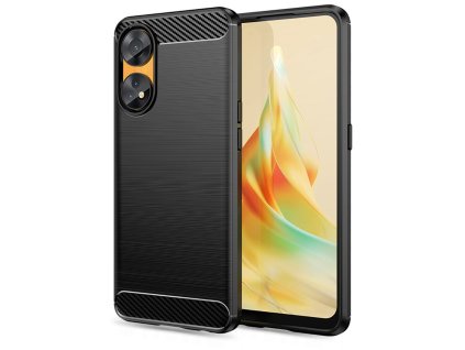 93717 techsuit carbon silicone kryt pre oppo reno8 t cierny