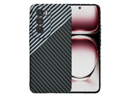 94440 techsuit carbonite fibershell kryt pre oppo reno12 pro maskovaci sivy