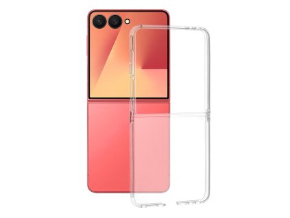 96996 5 techsuit clear silicone kryt pre samsung galaxy z flip7 transparentny