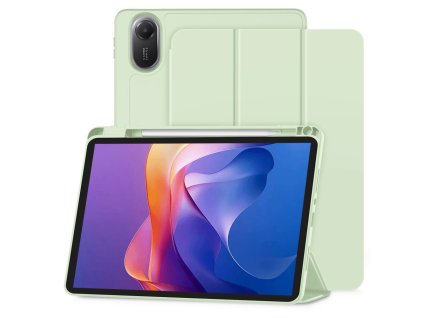93444 2 techsuit flex trifold puzdro so stojanom a drziakom na ceruzku pre xiaomi redmi pad 2 matcha zelene