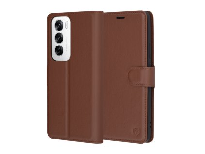 94230 techsuit leather folio puzdro pre oppo reno12 hnede