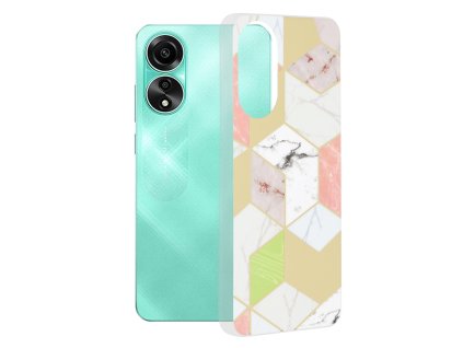 93837 techsuit marble series kryt pre oppo a78 4g purple hex fialovy
